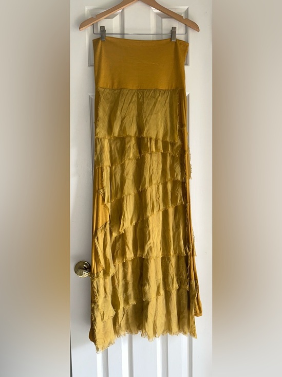Gigi Moda Siena Maxi Ruffle Silk Skirt - Picture 4 of 9